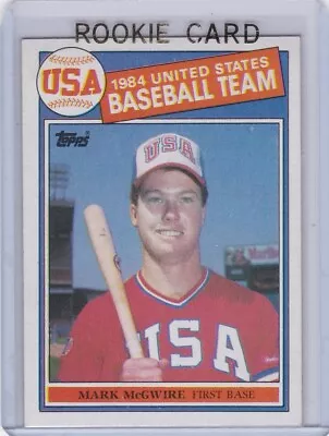 MARK McGWIRE ROOKIE CARD 1985 Topps A's Cardinal Baseball VINTAGE TEAM USA $$ RC • $0.99