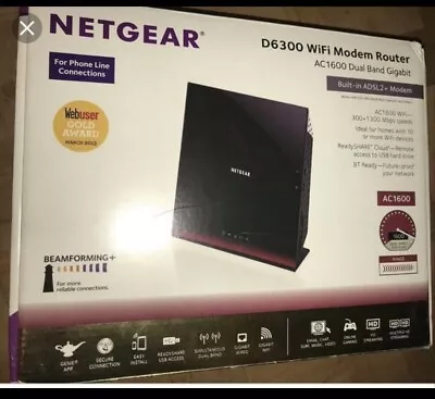 Netgear  D6300 Wifi Modem Router  • $30