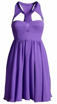 Versace For H&M Fabulous Silk Purple Dress Size 10 • $145