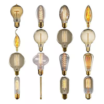 Vintage Antique Style Bulbs Edison Industrial Filament Light Bulb E27 40W Sales • £2.84