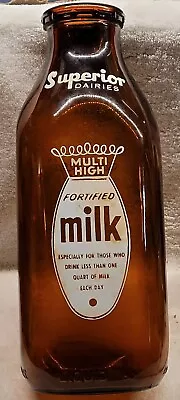 Amber Superior Dairies Fortified Milk One Quart Austin Texas • $39.99