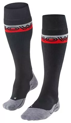 Falke Mens SK2 Intermediate Skiing Knee High Socks - Black Mix • £34.95