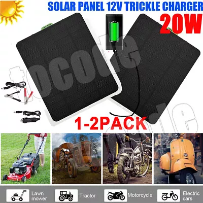 2x-20W Solar Panel12V Trickle Charger Battery Charger Kit Maintainer Boat RV Car • $15.69