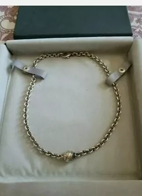 16  Movado 18k Gold & Sterling Silver Chain Necklace Beautiful!  • $274.99