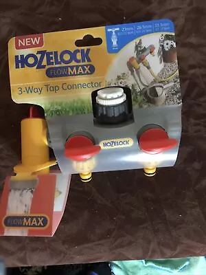 Hozelock Flowmax 3-Way Tap Connector 2250 Garden Hose Tap Connector • £17.50