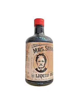 Vintage Mrs. Stewart's Liquid Bluing Embossed Glass Bottle Unopened • $24.50
