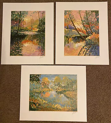 MAX HAYSLETTE Seattle WA PNW Signed Artist Proof Serigraph Set X3 12”X 16” • $125