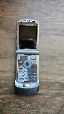 Motorola RAZR V3m - Gray ( Verizon ) Cellular Flip Phone - Very Rare Version  • $9.20