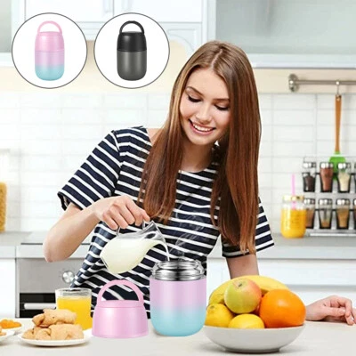 $22.79 • Buy 500ml Thermos Vacuum Lunch Flask Box Insulated Hot Food Container Warmer 1