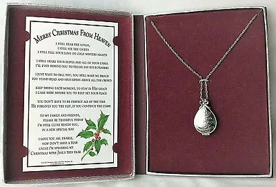 Memory Locket  Merry Christmas From Heaven  Keepsake Necklace & Poem • $49.99