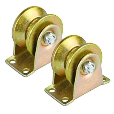 $14.35 • Buy 2 V-Groove Wheel Sliding Gate Track Roller W/ Bracket Heavy Duty Rigid Caster