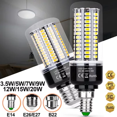 4Pack LED Light Bulb E26/27 E14 B22 Corn Light Bulb Lamp SMD5736 Cool/Warm White • $10.39
