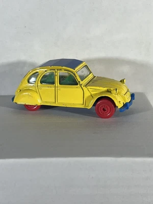 $9 • Buy RARE Vintage Maisto 1/64 Citroen 2CV Yellow W/ Red Wheels Free SHIPPING
