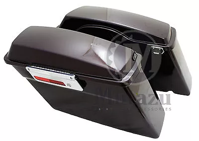 Black Cherry Complete Hard Touring Saddlebags For Harley Touring Models FLH FLT • $380