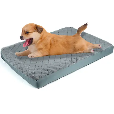 Luxury Pet Dog Bed Mattress Crate Cushion Ultra Soft Plush Washable Medium Size • £11.95