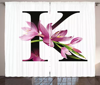 Letter K Curtains Blooming Kaffir Lily K • £39.99