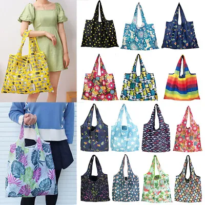 Large Eco Shopping Bag Storage Grocery Bag Reusable Folding Bag Shopping Pouch • $2.99