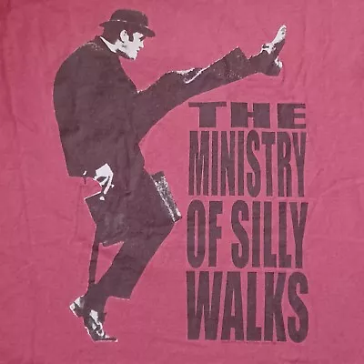 Vintage Monty Python Mens Shirt Red Extra Large 2001 The Ministry Of Silly Walks • $18.17