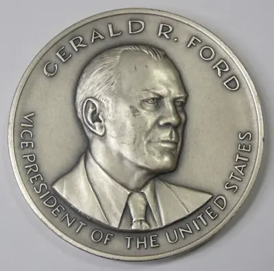 Medallic Art Co Gerald Ford Vice President Inaugural .999 Fine Silver Medal 63mm • $189.99