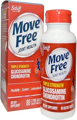 Schiff Move Free Advanced  Triple Strength Plus MSM & Vitamin D3 80 Coated Tab • $39.99