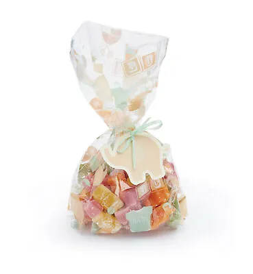 £3.88 • Buy Baby Shower / Christening Treat Favour Bag Tie & Label Kits (30x Bags Inc)