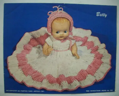 50's 11  Baby Dolls Dress Crochet Pattern Betty  Mary Lou • $8.99