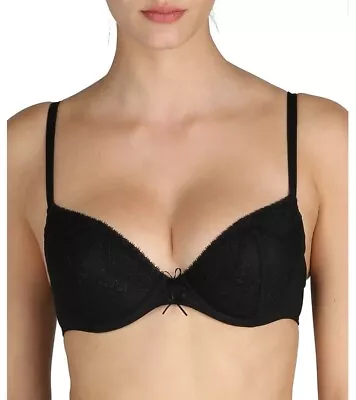 Marie Jo Lily Push Up Padded T-Shirt Bra Black With Removeable Pads BNWT RRP £89 • £79