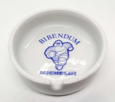 Michelin Man Bibendum Ashtray Pottery White Logo Aaccessory Tray No Box • $39