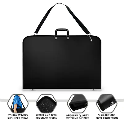 A1 Black Water Proof Design Portfolio Case Art Work Painting Folder Bag • £22.85