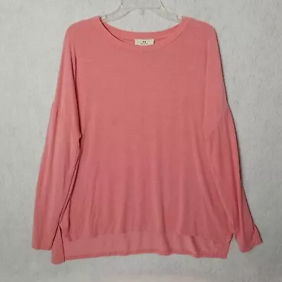 H By HALSTON Loose Fit Scoop Neck Viscose Top ~ Orange Very Soft ~ X-Large • $8.83