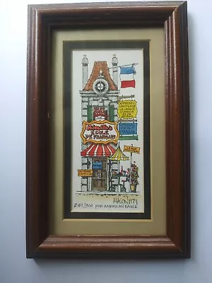 Roger Mason 1979 Signed Matted Framed Handcolored Print For American Eagle • $12