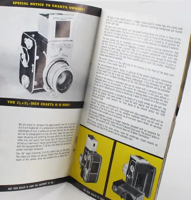 Exakta Equipment Brochure With Exakta 66 Angenieux 50mm 1.5 Meyer Steinheil Lens • $14.99