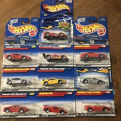 Hot Wheels Lot Vintage FERRARI’S From 2000 And 2001 New  Good Condition  • $60