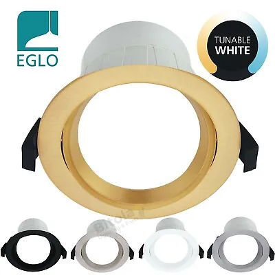 Eglo Roystar Gimble Face Tri-colour 9w Led Downlight White Black Brass Silver • $30.95