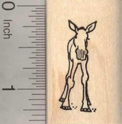 Small Moose Calf Rubber Stamp B20003 WM • $13