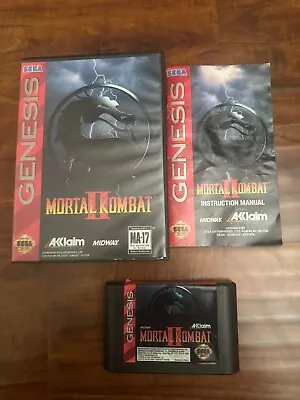 Mortal Kombat II (Sega Genesis 1994) Complete CIB • $27.99