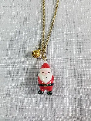 Santa Necklace Pendant Children's Ladies Girls Women Christmas Costume Jewellery • £3.49