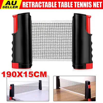 $16.10 • Buy Table Tennis Net Ping Pong Set Retractable Black Red Rack Sport Indoor/ Outdoor