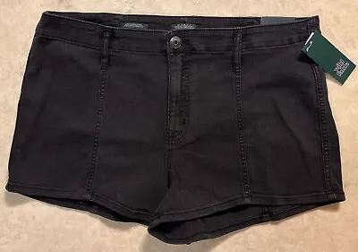 Women’s Super High Rise Seamed Black Jeans Shorts Wild Fable - Size 14 - NWT • $6.29