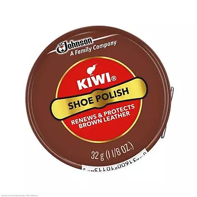 KIWI Shoe Polish Paste Metal Tin - Brown 1.125oz • $8.49