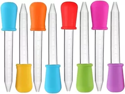 5Ml Liquid Droppers Medicine Silicone And Plastic Pipettes Eye Dropper With Bulb • $7.39