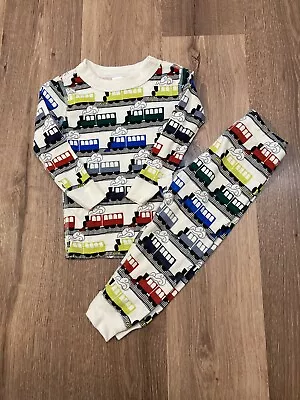 Hanna Andersson 85 US 2T Rainbow Trains Long John Pajamas • $28
