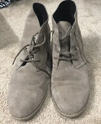 Michael Kors Suede Beige Wedge Booties Size 8 1/2 • $20