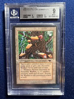 MTG Antiquities Mishra's Factory (Summer) BGS 9 Quad++ (9.5 Surface/edges) 1994 • $429