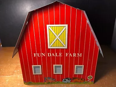 Vintage Ohio Art Tin Litho Barn Fun Dale Farm - 12  X 9  • $24.95