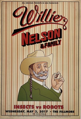 $21.82 • Buy Willie Nelson Concert Poster 2017 F-1486 Fillmore