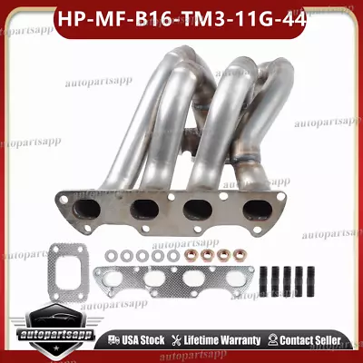 For Honda Civic B16 B18 HP Series Top Mount Equal Length T3 Turbo Manifold • $159.38