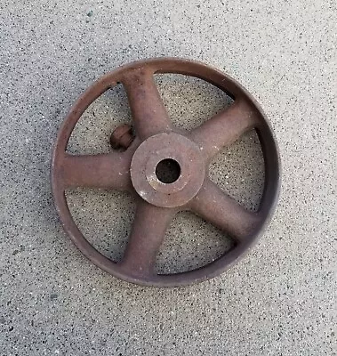 Vintage Industrial Cart Steampunk Cast Iron 7  Hit Miss Engine Wheel Flywheel • $39.99