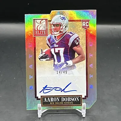 2013 Panini Elite Status Gold Die Cut Aaron Dobson SP #/49 ROOKIE Auto Autograph • $7.88