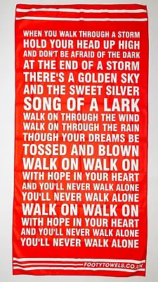 Liverpool You'll Never Walk Alone Microfibre Towel With Red Towel Bag LFC YNWA • £23.99